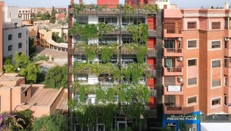 Vue de l'immeuble depuis l'avenue